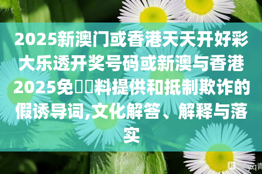 新澳2025年天天開(kāi)好彩大樂(lè)透